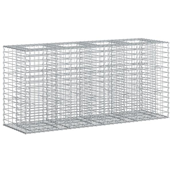 Grote foto vidaxl gabion verhoogd bed zilver 170 x 50 x 80 cm tuin en terras hekken en schuttingen