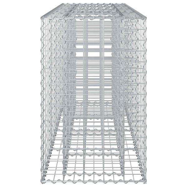 Grote foto vidaxl gabion verhoogd bed zilver 170 x 50 x 80 cm tuin en terras hekken en schuttingen