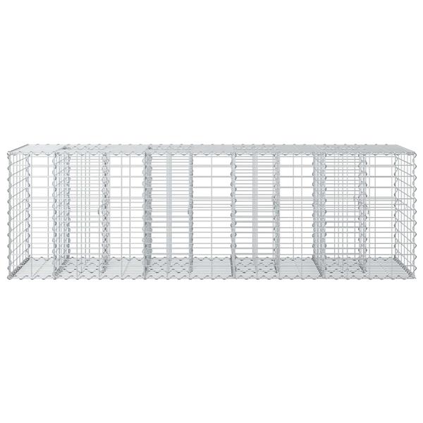 Grote foto vidaxl gabion verhoogd bed zilver 180 x 60 x 55 cm tuin en terras hekken en schuttingen