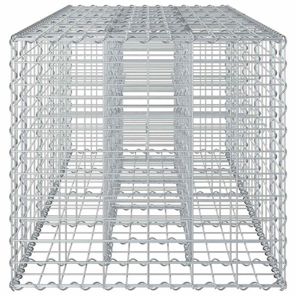 Grote foto vidaxl gabion verhoogd bed zilver 180 x 60 x 55 cm tuin en terras hekken en schuttingen