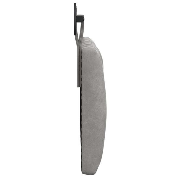 Grote foto vidaxl hangend hoofdeinde lichtgrijs 150 x 55 x 7 cm fluweel antiek en kunst stoelen en banken