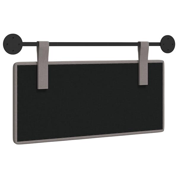 Grote foto vidaxl hangend hoofdeinde wandgemonteerd taupe 100 x 55 x 5 cm stof antiek en kunst stoelen en banken