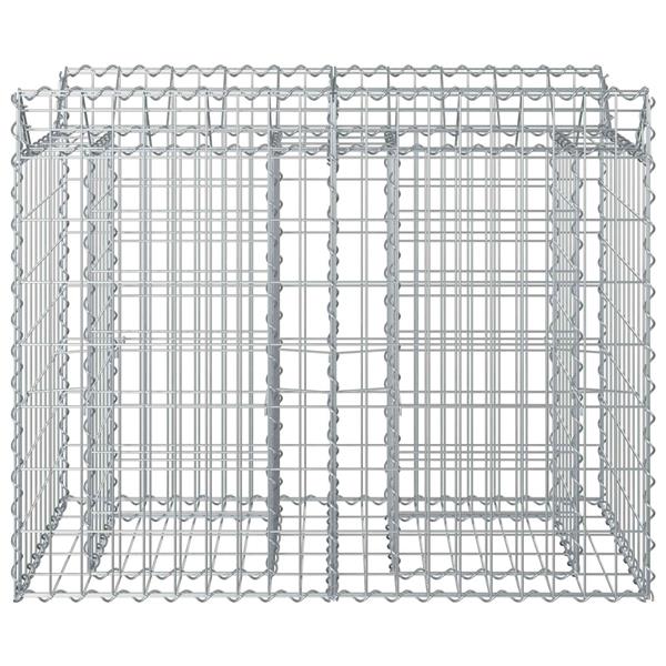 Grote foto vidaxl gabion verhoogd bed zilver 100 x 50 x 80 cm tuin en terras hekken en schuttingen