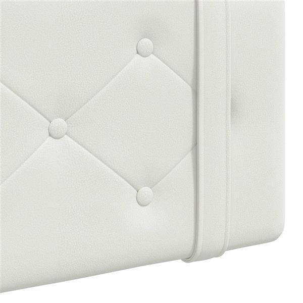 Grote foto vidaxl hangend hoofdeinde wandgemonteerd wit 210 x 55 x 5 cm nep leer antiek en kunst stoelen en banken