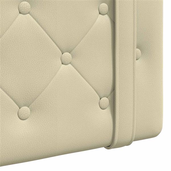 Grote foto vidaxl hangend hoofdeinde cr me 150 x 55 x 5 cm nep leer antiek en kunst stoelen en banken