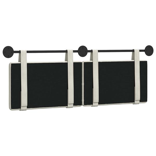 Grote foto vidaxl hangend hoofdeinde wandgemonteerd cr me 150 x 55 x 5 cm fluweel antiek en kunst stoelen en banken