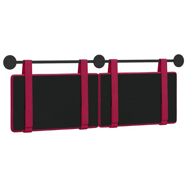 Grote foto vidaxl hangend hoofdeinde wijnrood 150 x 55 x 5 cm fluweel antiek en kunst stoelen en banken