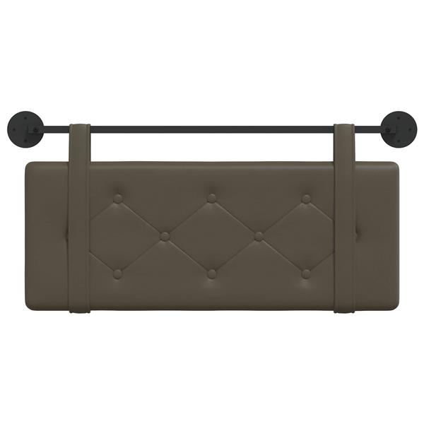 Grote foto vidaxl hangend hoofdeinde wandgemonteerd grijs 100 cm nep leer antiek en kunst stoelen en banken