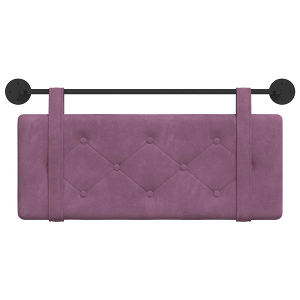 Grote foto vidaxl hangend hoofdeinde wandgemonteerd paars 110 x 55 x 5 cm fluweel antiek en kunst stoelen en banken