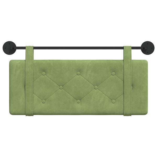 Grote foto vidaxl hangend hoofdeinde lichtgroen 110 x 55 x 5 cm fluweel antiek en kunst stoelen en banken
