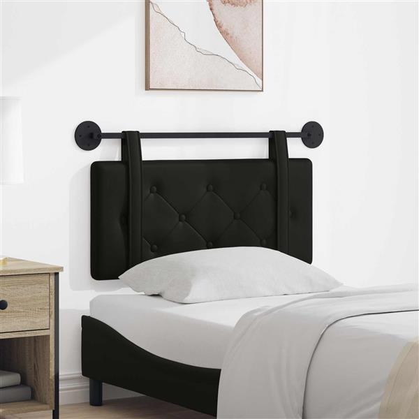 Grote foto vidaxl hangend hoofdeinde zwart 100 x 55 x 5 cm nep leer antiek en kunst stoelen en banken