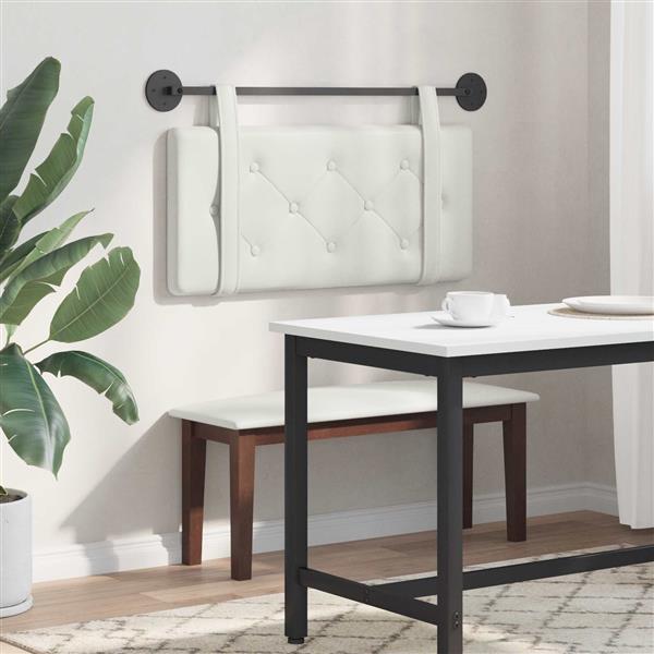 Grote foto vidaxl hangend hoofdeinde wandgemonteerd wit 80 cm nep leer antiek en kunst stoelen en banken