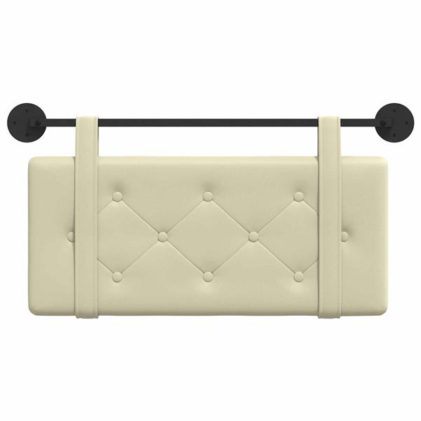 Grote foto vidaxl hangend hoofdeinde wandgemonteerd cr me 80 cm nep leer antiek en kunst stoelen en banken