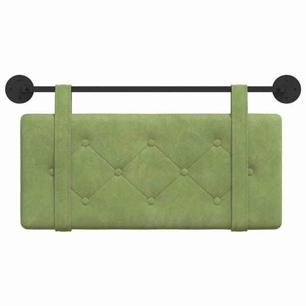 Grote foto vidaxl hangend hoofdeinde lichtgroen 90 x 55 x 5 cm fluweel antiek en kunst stoelen en banken