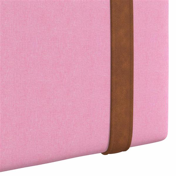 Grote foto vidaxl hangend hoofdeinde effen roze 210 x 55 x 5 cm antiek pu antiek en kunst stoelen en banken