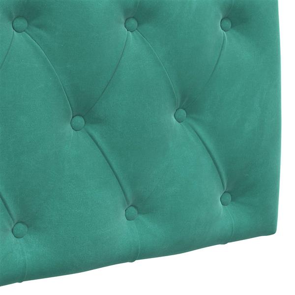 Grote foto vidaxl hangend hoofdeinde turquoise 210 x 55 x 7 cm fluweel antiek en kunst stoelen en banken