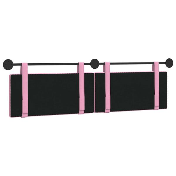 Grote foto vidaxl hangend hoofdeinde wandgemonteerd roze 190 x 55 x 5 cm stof antiek en kunst stoelen en banken
