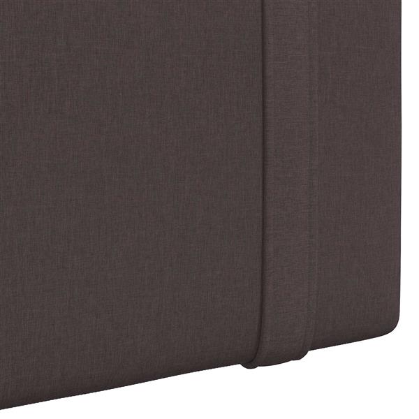 Grote foto vidaxl hangend hoofdeinde effen donkerbruin 190 x 55 x 5 cm stof antiek en kunst stoelen en banken