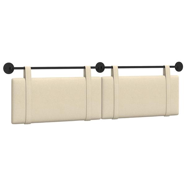 Grote foto vidaxl hangend hoofdeinde wandgemonteerd cr me 170 x 55 x 5 cm stof antiek en kunst stoelen en banken