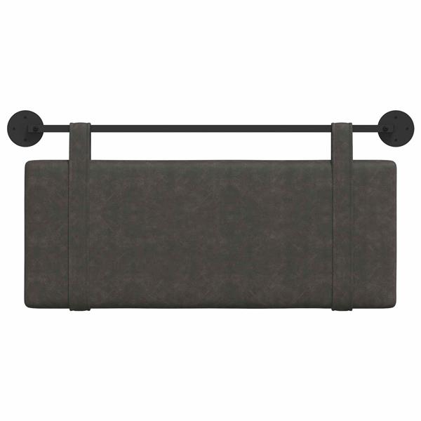 Grote foto vidaxl hangend hoofdeinde effen zwart 110 x 55 x 5 cm antiek pu antiek en kunst stoelen en banken