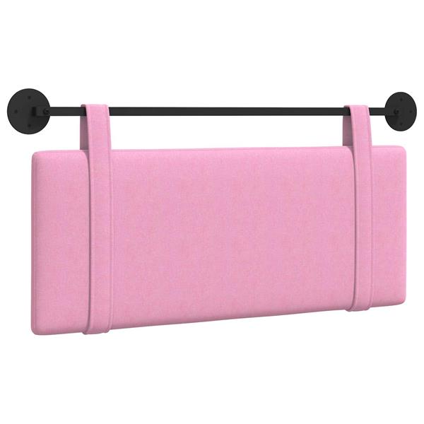 Grote foto vidaxl hangend hoofdeinde wandgemonteerd roze 110 x 55 x 5 cm stof antiek en kunst stoelen en banken