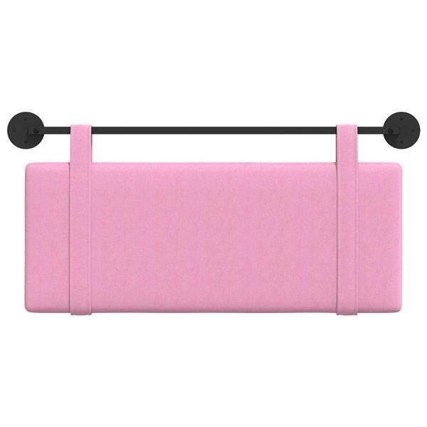 Grote foto vidaxl hangend hoofdeinde wandgemonteerd roze 110 x 55 x 5 cm stof antiek en kunst stoelen en banken