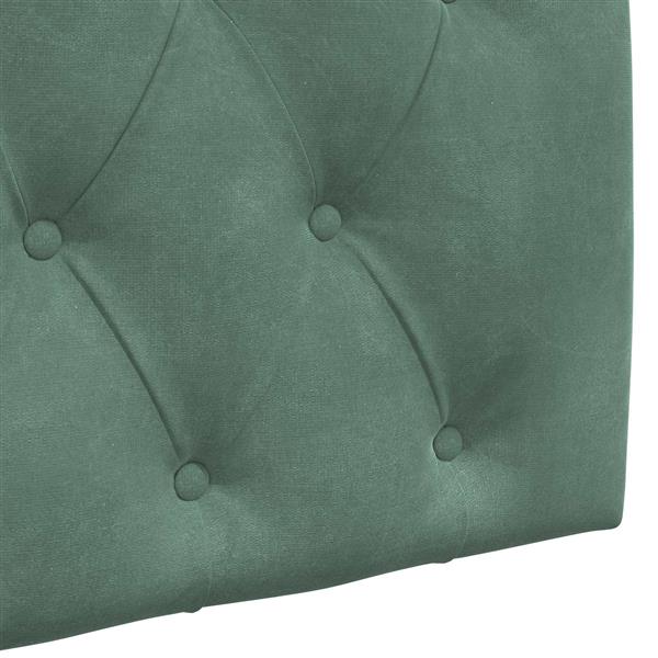 Grote foto vidaxl hangend hoofdeinde zeegroen 170 x 55 x 7 cm fluweel antiek en kunst stoelen en banken