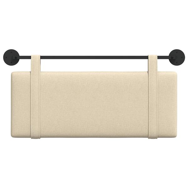 Grote foto vidaxl hangend hoofdeinde wandgemonteerd cr me 110 x 55 x 5 cm stof antiek en kunst stoelen en banken
