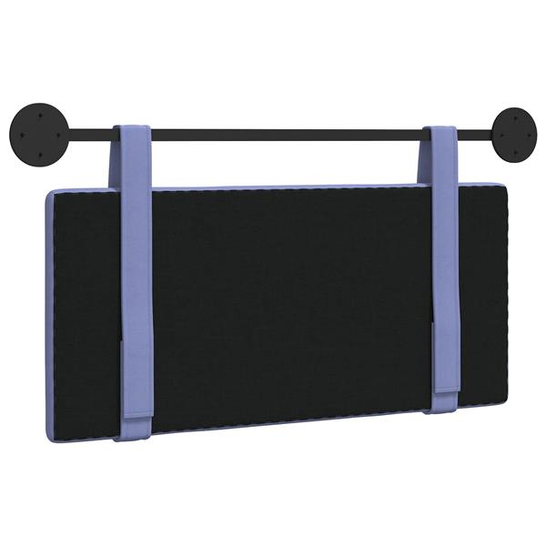 Grote foto vidaxl hangend hoofdeinde effen jeans blauw 100 x 55 x 5 cm stof antiek en kunst stoelen en banken