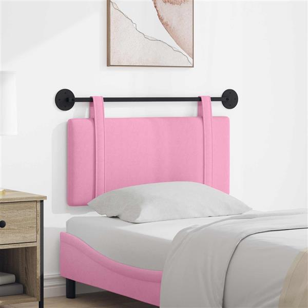 Grote foto vidaxl hangend hoofdeinde wandgemonteerd roze 100 x 55 x 5 cm stof antiek en kunst stoelen en banken