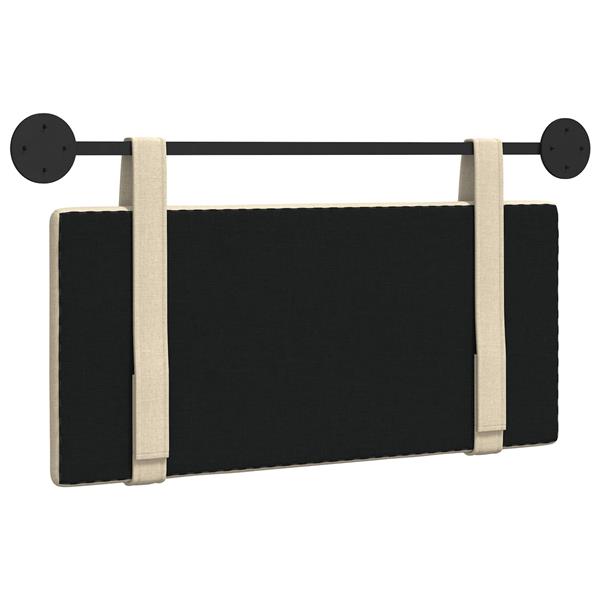 Grote foto vidaxl hangend hoofdeinde wandgemonteerd cr me 100 x 55 x 5 cm stof antiek en kunst stoelen en banken