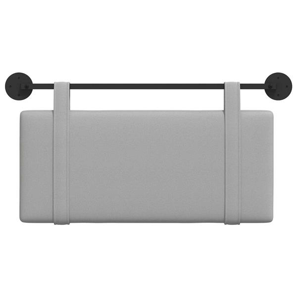 Grote foto vidaxl hangend hoofdeinde effen wolkengrijs 100 x 55 x 5 cm stof antiek en kunst stoelen en banken