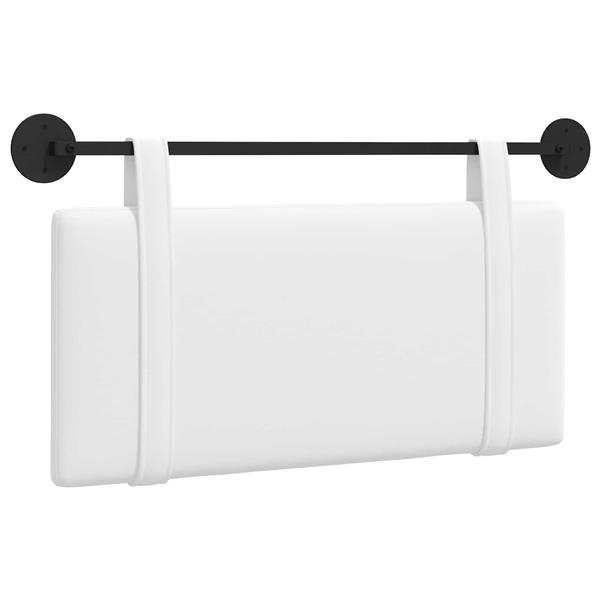 Grote foto vidaxl hangend hoofdeinde wandgemonteerd effen wit 90 x 55 x 5 cm stof antiek en kunst stoelen en banken