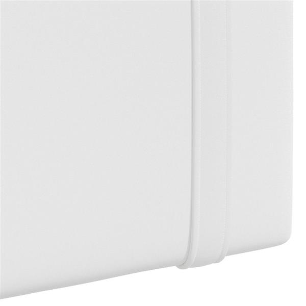 Grote foto vidaxl hangend hoofdeinde wandgemonteerd effen wit 90 x 55 x 5 cm stof antiek en kunst stoelen en banken