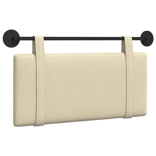 Grote foto vidaxl hangend hoofdeinde wandgemonteerd cr me 90 x 55 x 5 cm stof antiek en kunst stoelen en banken