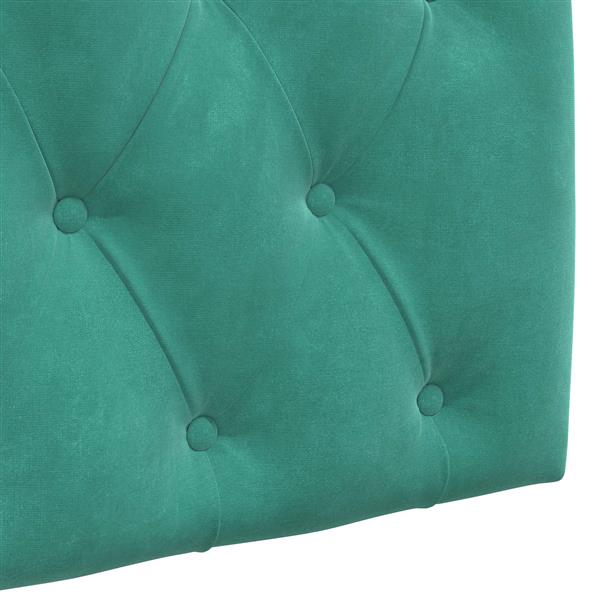 Grote foto vidaxl hangend hoofdeinde turquoise 150 x 55 x 7 cm fluweel antiek en kunst stoelen en banken