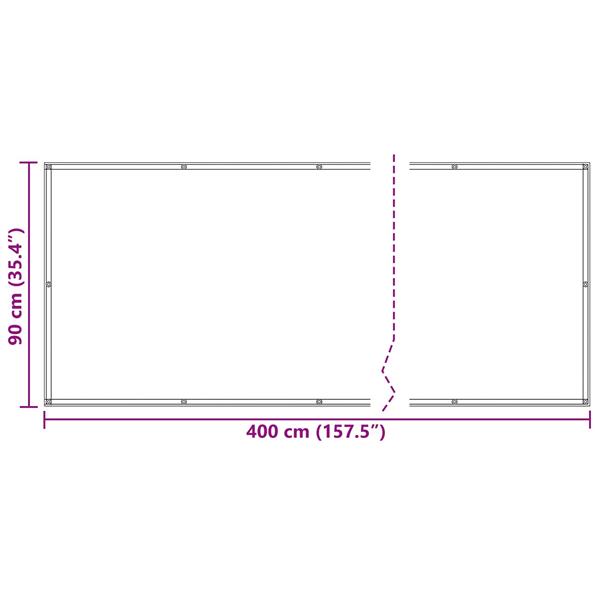 Grote foto vidaxl balkon scherm bordeauxrood 90 x 400 cm pu gecoat oxford alu tuin en terras overige tuin en terras