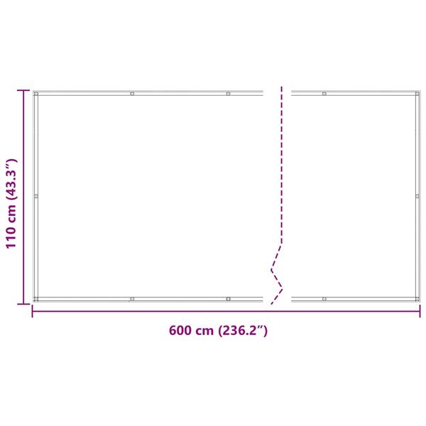Grote foto vidaxl balkon scherm antraciet 110 x 600 cm oxford stof tuin en terras overige tuin en terras