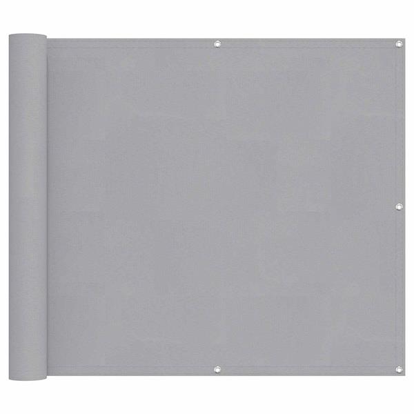 Grote foto vidaxl balkon scherm lichtgrijs 100 x 1000 cm oxford stof tuin en terras overige tuin en terras