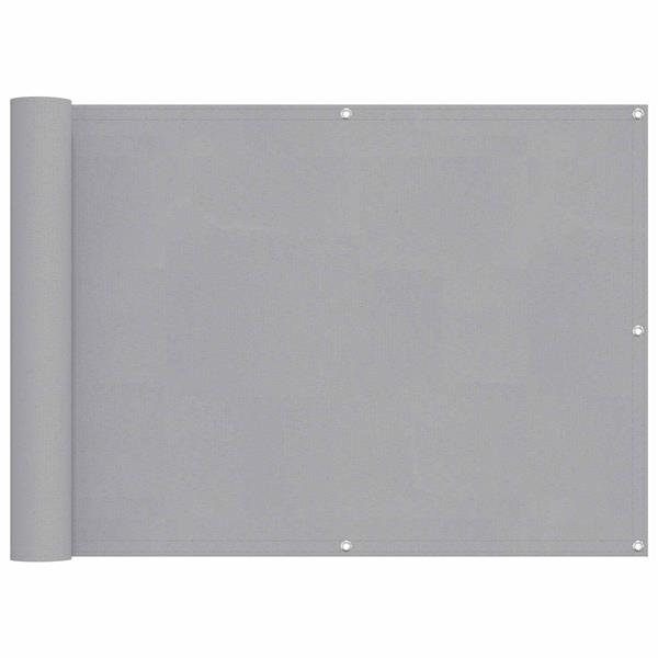 Grote foto vidaxl balkon scherm lichtgrijs 75 x 200 cm pu gecoat oxford alu tuin en terras overige tuin en terras