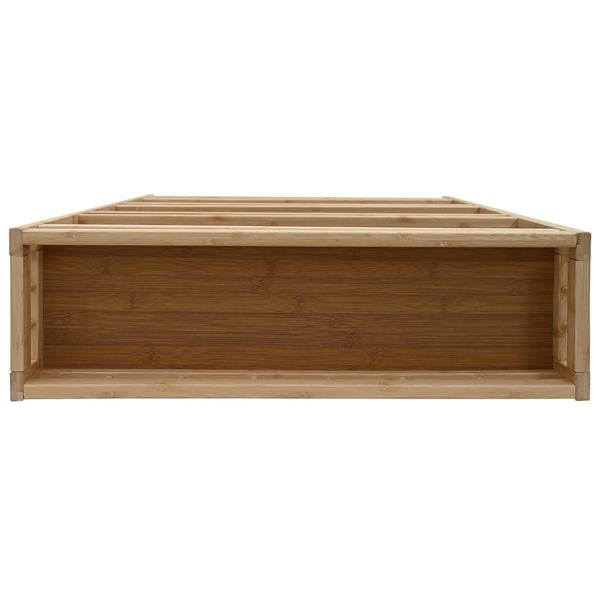 Grote foto vidaxl keukentrolley met wielen naturel 60 x 18 x 97 cm bamboe huis en inrichting keukenbenodigdheden