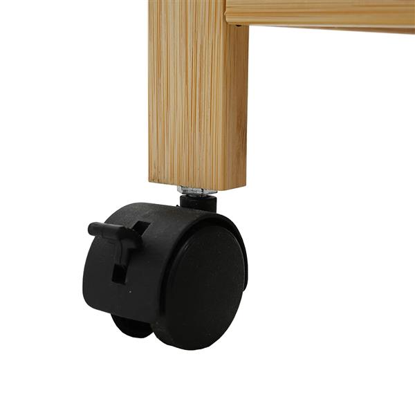 Grote foto vidaxl keukentrolley met wielen naturel 60 x 18 x 97 cm bamboe huis en inrichting keukenbenodigdheden