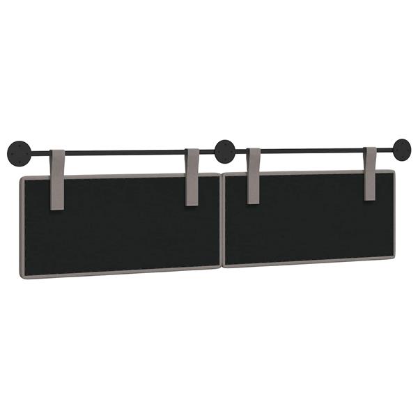 Grote foto vidaxl hangend hoofdeinde wandgemonteerd taupe 190 x 55 x 5 cm stof antiek en kunst stoelen en banken