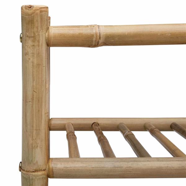 Grote foto vidaxl schoenenrek met plank met opslag naturel 68 x 28 x 96 cm bamboe huis en inrichting overige