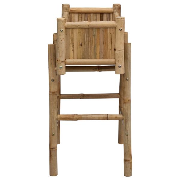 Grote foto vidaxl tuinplanter met houder naturel 50 x 38 x 74 cm bamboe tuin en terras overige tuin en terras