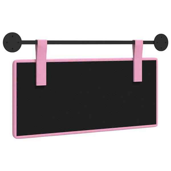 Grote foto vidaxl hangend hoofdeinde wandgemonteerd roze 100 x 55 x 5 cm stof antiek en kunst stoelen en banken