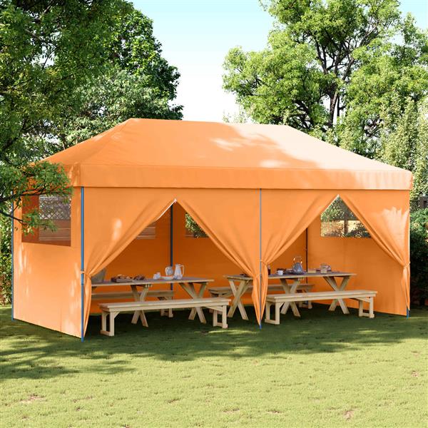 Grote foto vidaxl partytent oranje 292 x 580 x 315 cm oxford stof tuin en terras overige tuin en terras