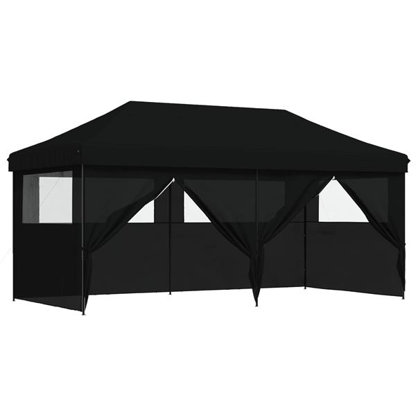 Grote foto vidaxl partytent zwart 292 x 580 x 315 cm oxford stof tuin en terras overige tuin en terras