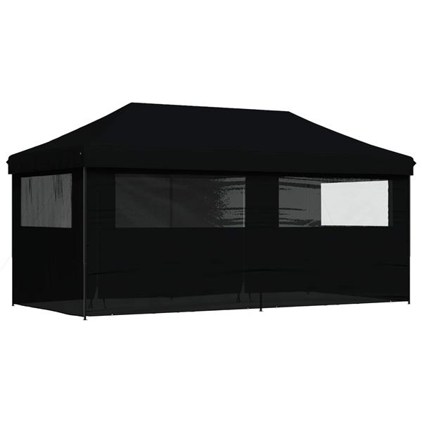 Grote foto vidaxl partytent zwart 292 x 580 x 315 cm oxford stof tuin en terras overige tuin en terras
