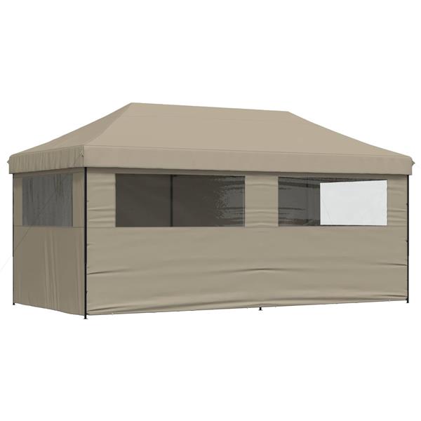 Grote foto vidaxl partytent taupe 292 x 580 x 315 cm oxford stof tuin en terras overige tuin en terras